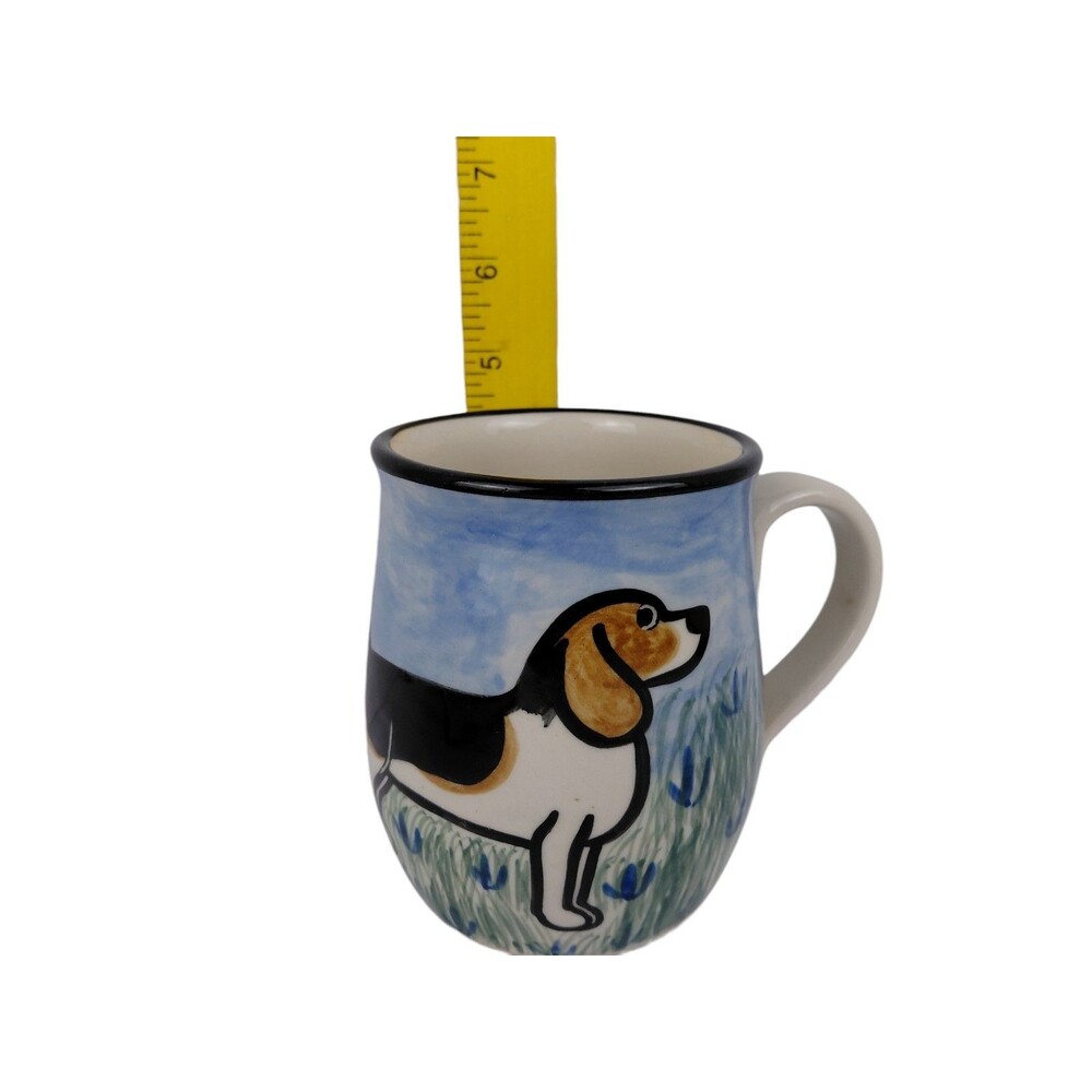 Karen Donleavy KD Coffee Mug With Hand Painted Beagle Dog - Picture 7 of 7